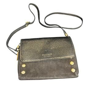 Hammitt Los Angeles Suede Leather‎ Snakeskin Embossed Crossbody Bag Purse